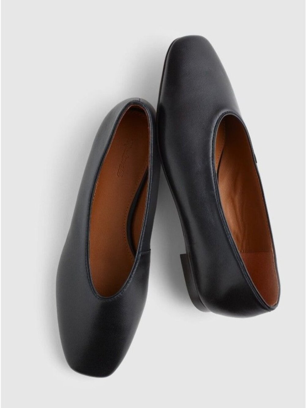 Madewell The Mylie Ballet Flat Black Leather Size 8 New